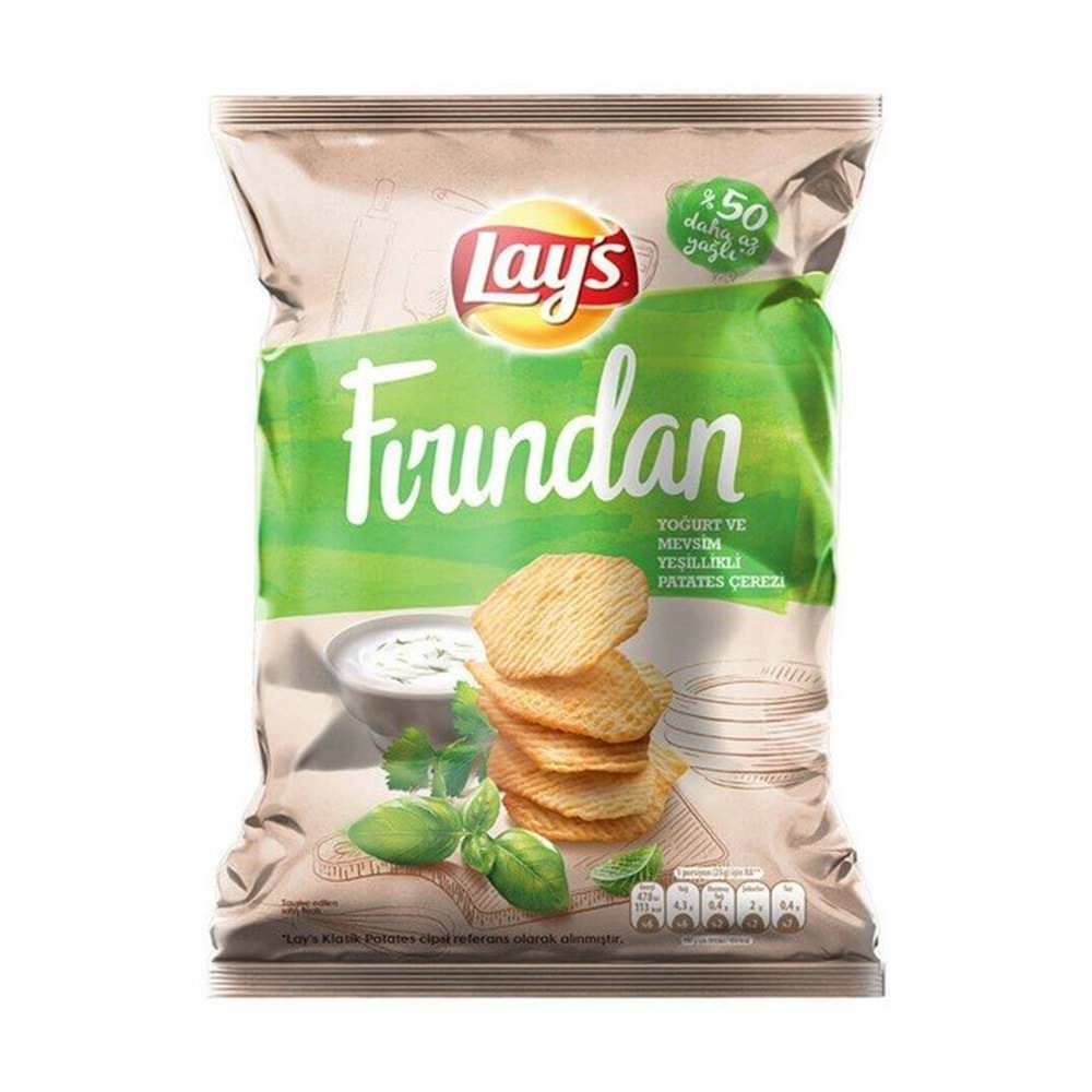 Lays Fırından Yoğurt ve Mevsim Yeşillikli Cips 50 Gr