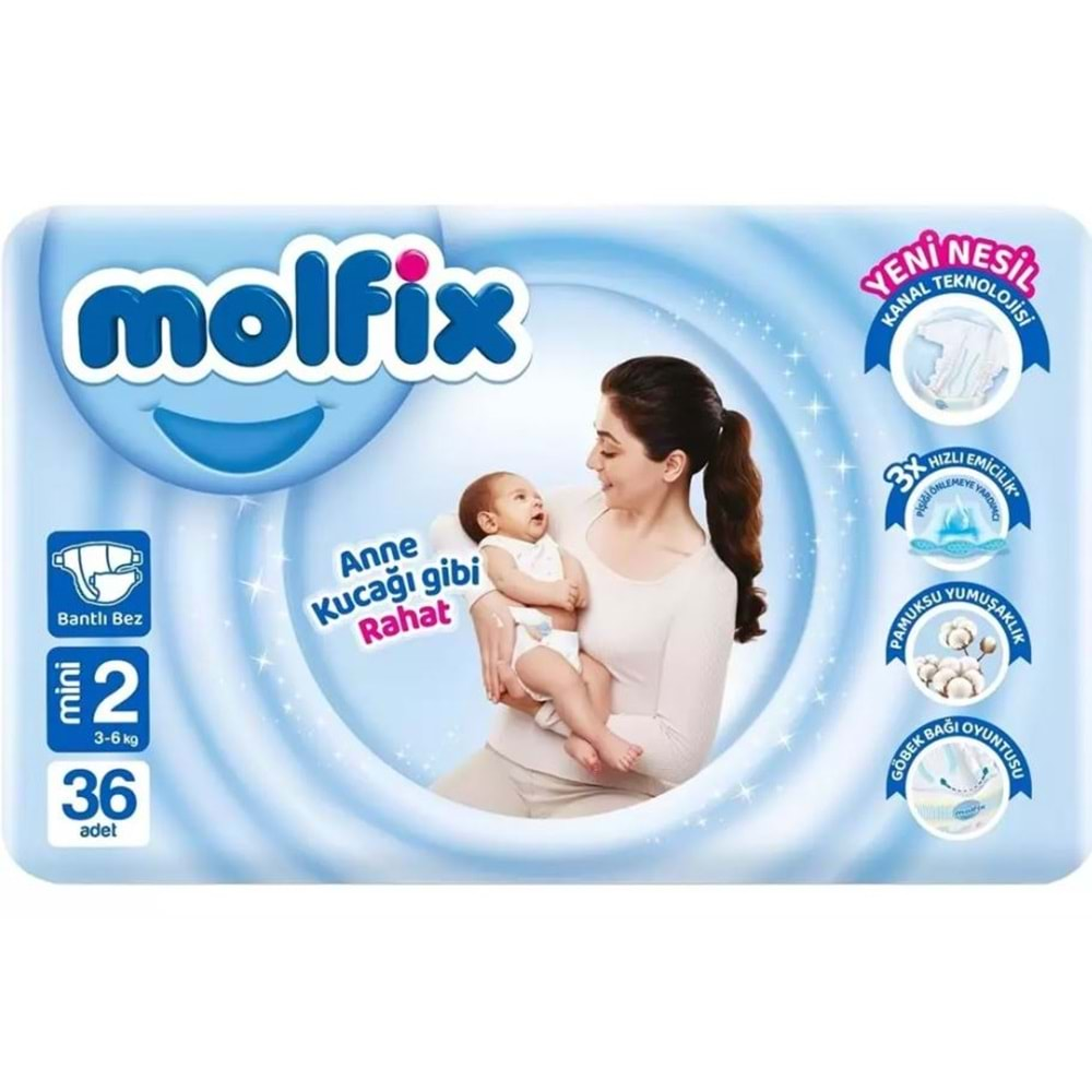 Molfix Bebek Bezi Jumbo 2 Mini 36'lı