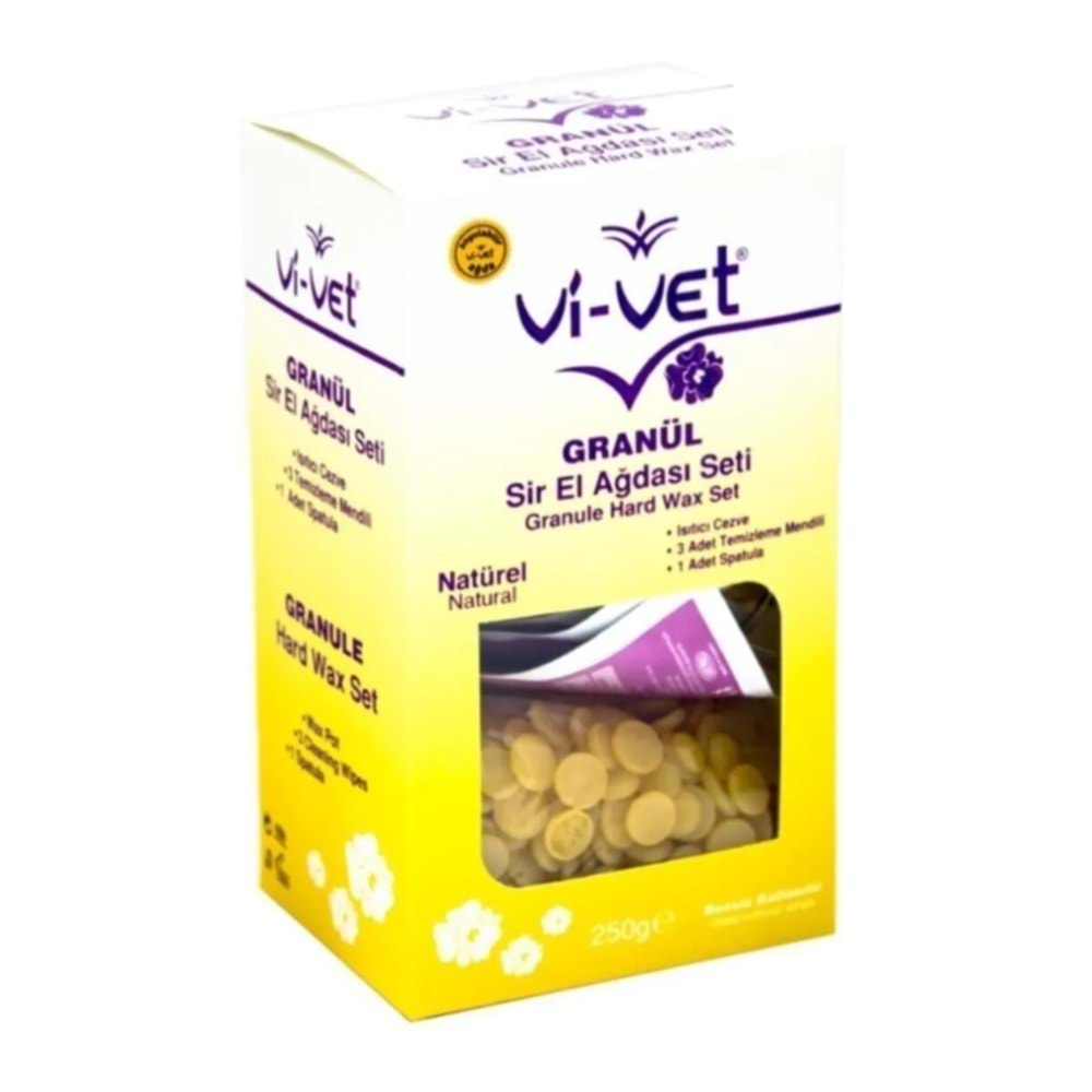 Vi-vet Granüllü Ağda Naturel 250 gr Set