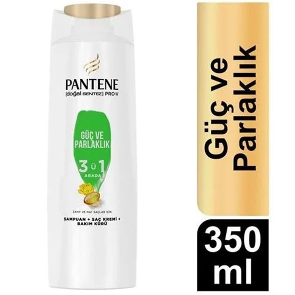 Pantene Şampuan 350 Ml 3in1 Güçlü ve Parlak