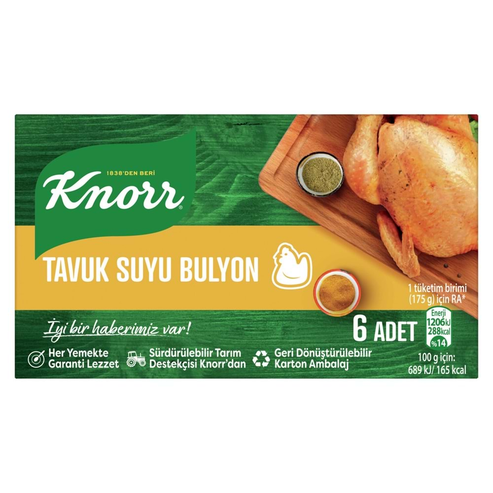 Knorr Tavuk Suyu Bulyon 6’lı 60 Gr