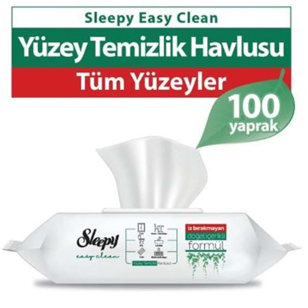 Sleepy Easy Clean 100 Yaprak Yüzey Temizlik Havlusu