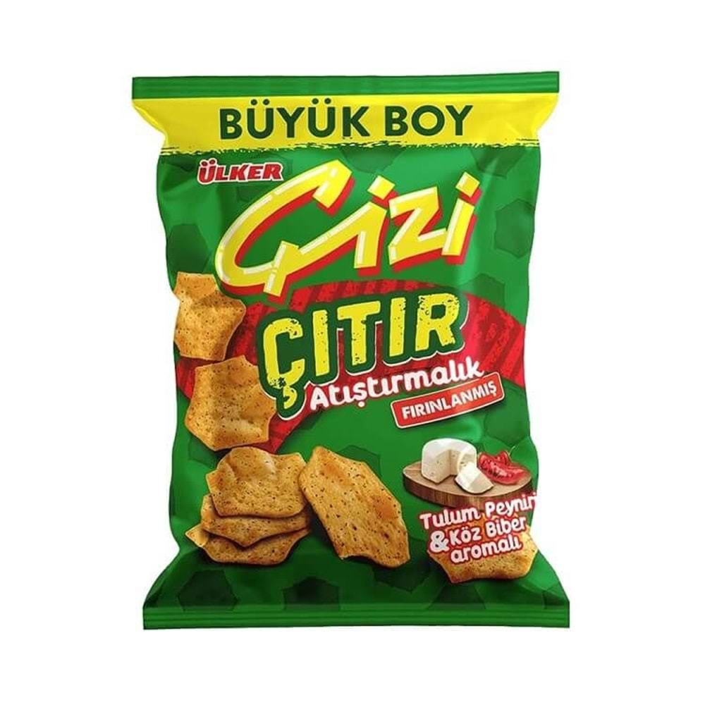 Ülker Çizi Çıtır Atıştırmalık Tulum Peyniri & Köz Biberli 80 Gr