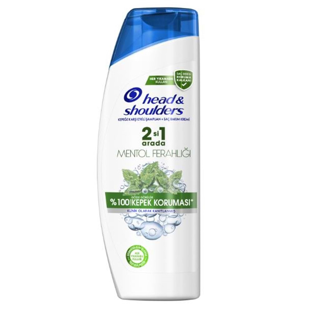 Head & Shoulders Mentol Ferahlığı 2'si 1 Arada Kepeğe Karşı Etkili Şampuan 350 ml