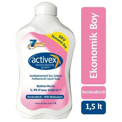 Activex Antibakteriyel Sıvı Sabun Nemlendiricili 1.5 LT