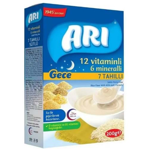 Arı 7 Tahıllı Sütlü Pirinç Unu 200 Gr