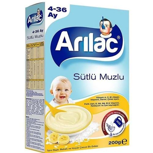 Arılac Sütlü Muzlu Ek Gıda 200 Gr