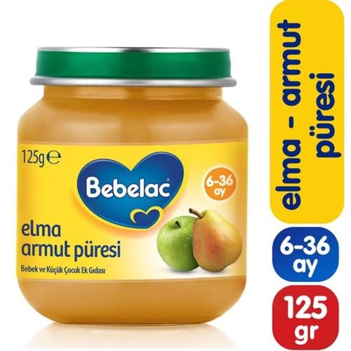 Bebelac Nutricia Elma Armut Püresi 125 Gr Cam Kavanoz