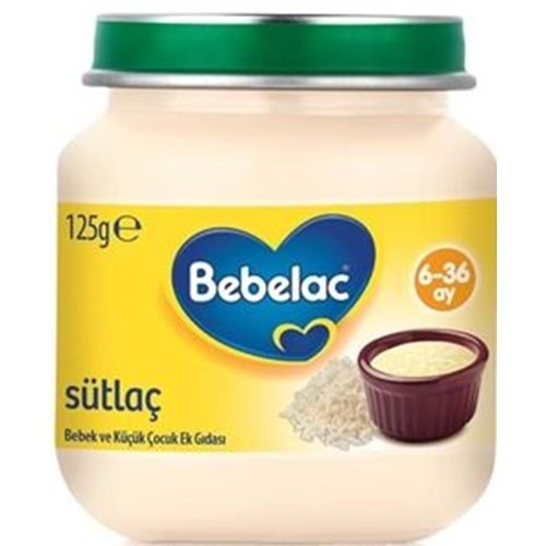 Bebelac Kavanoz Maması Sütlaç Muzlu Pirinçli 125 Gr