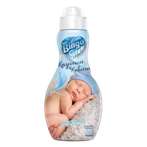 Bingo Soft Yumuşatıcı Kuzumun Kokusu Saf Beyaz 60 Yıkama 1440 ml