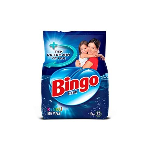 Bingo Toz Çamaşır Deterjanı Renkli Beyaz 4 kg