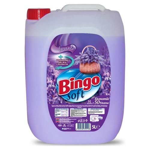 Bingo Soft Yumuşatıcı Lavanta 50 Yıkama 5 Lt