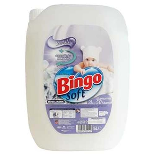 Bingo Soft Yumuşatıcı Sensitive 50 Yıkama 5 Lt