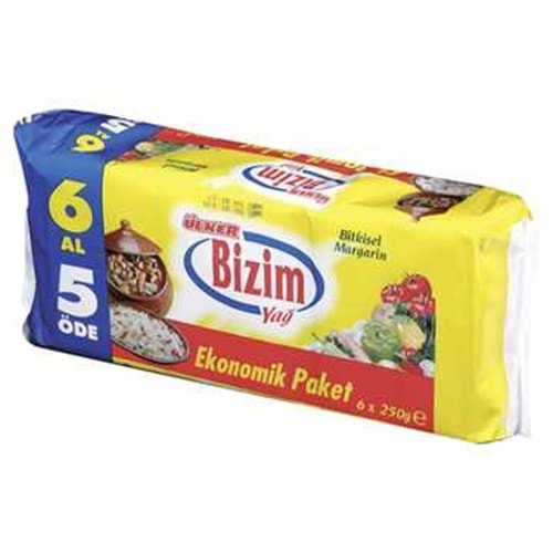 Ülker Bizim Margarin 6 Lı 1500 Gr