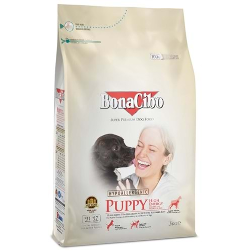 Bonacibo Puppy Yüksek Enerjili Yavru Köpek Maması 3 Kg