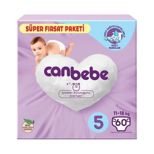 Canbebe Bebek Bezi 60'lı Junior 5 (11-18 Kg)