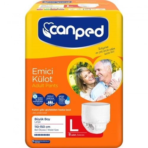 Canped Emici Külot Large Hasta Bezi 8'Li