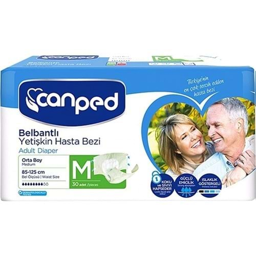 Canped Medium Belbantlı Hasta Bezi Islaklık Göstergeli 30 Lu