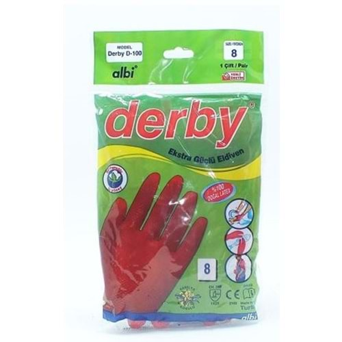 Derby Plastik Eldiven No 8