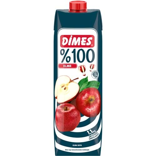 Dimes %100 Elma Suyu 1 Lt