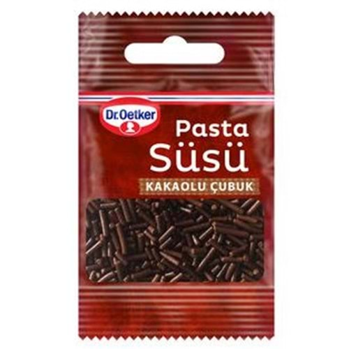 Dr. Oetker Dekor Pasta Süsü Kakaolu Çubuk 10 Gr