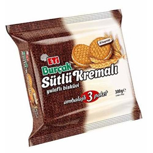 Eti Burçak Sütlü Kremalı 300 Gr 3 Lü