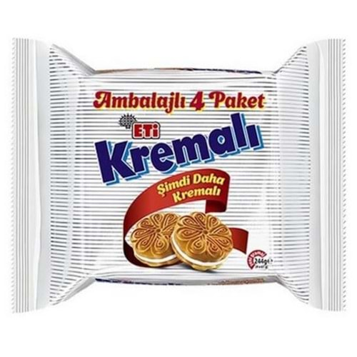 Eti Kremalı Biskuvi 244 Gr 4 Lü