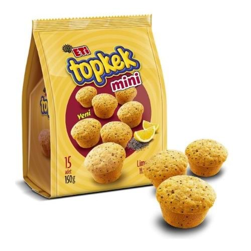 Eti Topkek Mini Limonlu Haşhaşlı 150 Gr x 12