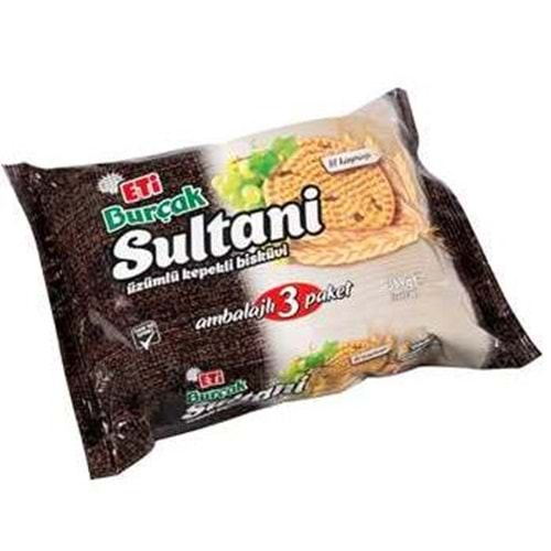 Eti Sultani Bisküvi Üzümlü Kepekli 3x123 Gr