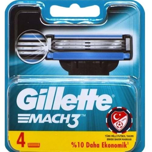 Gillette Mach3 Yedek Tıraş Bıçağı 4'lü