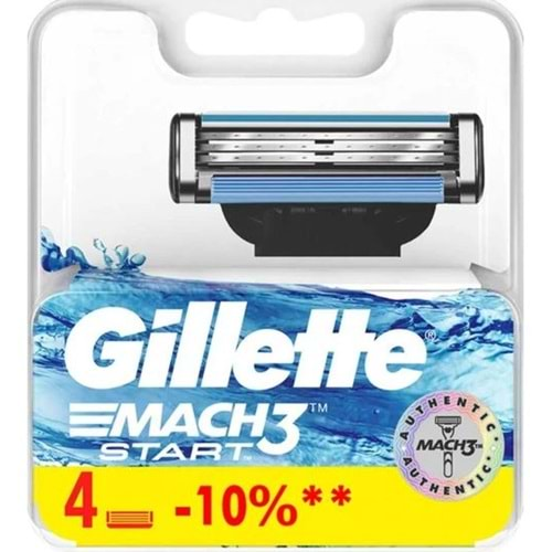 Gillette Mach3 Start Yedek Tıraş Bıçağı 4'lü