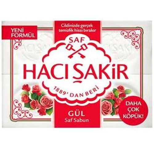 Hacı Şakir Gül Kalıp Sabun 4x150 600 Gr