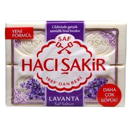 Hacı Sakır Beyaz Sabun Lavanta 150X4