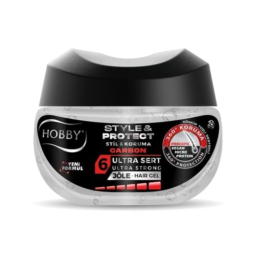 Hobby Energy Carbon 6 Ultra Sert Saç Jölesi Beyaz 250ml