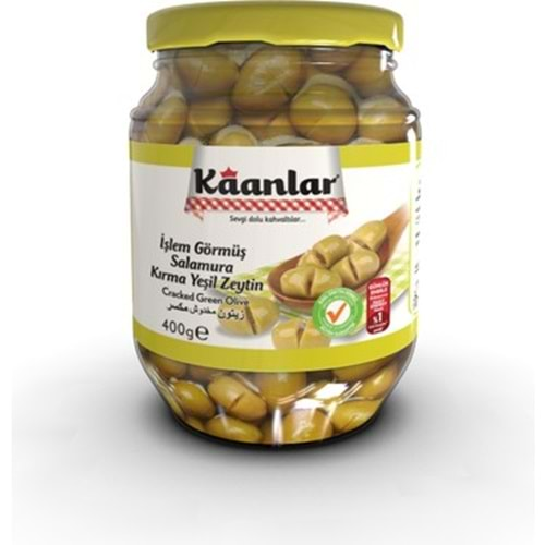 Kaanlar Salamura Kırma Yeşil Zeytin 400 Gr