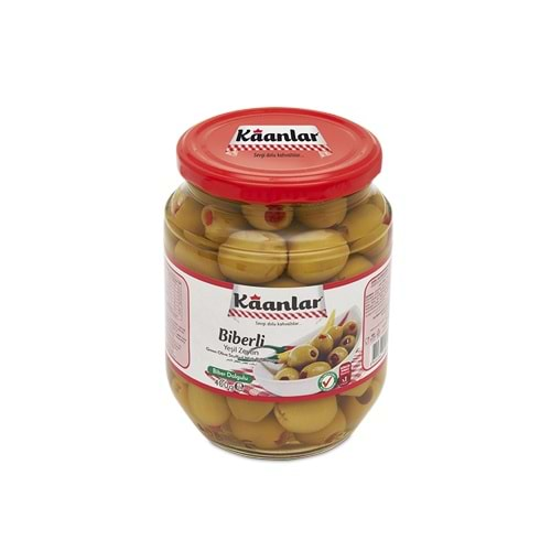 Kaanlar Biberli Yeşil Zeytin 400 Gr