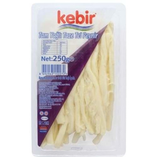 Kebir Tam Yağlı Tel Peynir 250 Gr