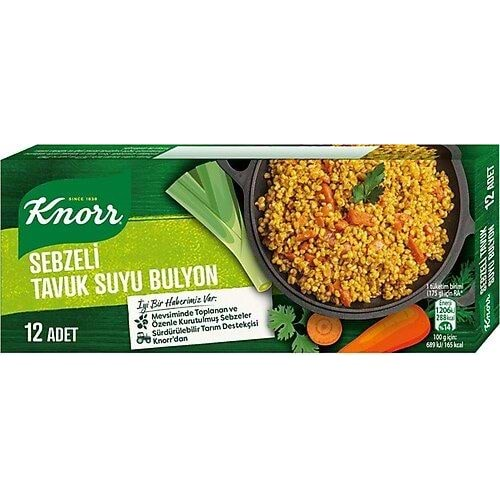 Knorr Sebzeli Tavuk Suyu Bulyon 12 Adet 120 Gr