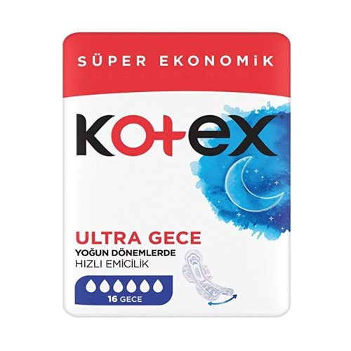 Kotex Süper Ekonomik Ultra Gece Ped 16 Adet