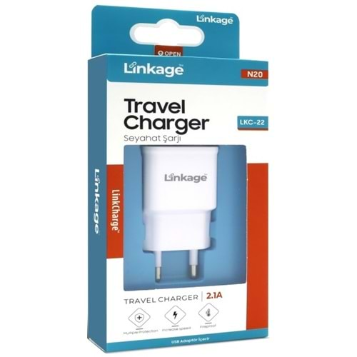 Linkage 2.1 Amper Duvar Tipi USB Şarj Başlığı