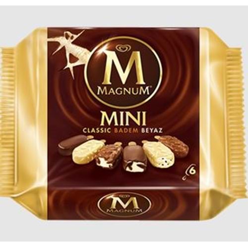 Algida Dondurma Magnum Mini Classic Badem Beyaz 6 Lı