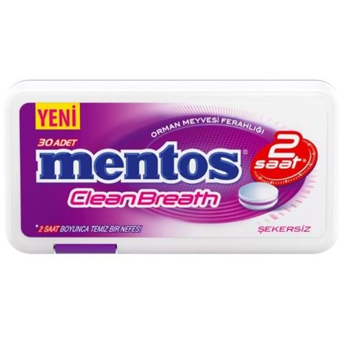 Mentos Clean Breath Orman Meyvesi Aromalı Tablet Şeker 30 Adet