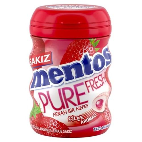 Mentos Pure Fresh Çilek Aromalı Sakız 60 Gr