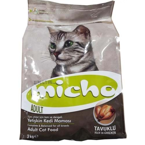 Micho Adult Cat Tavuklu Hamsi ve Pirinç Kedi Maması 3 kg