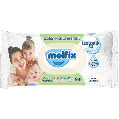 Molfix Islak Havlu Mendil İzotonik Ferah Temizlik 60 Yaprak Plastik Kapaklı