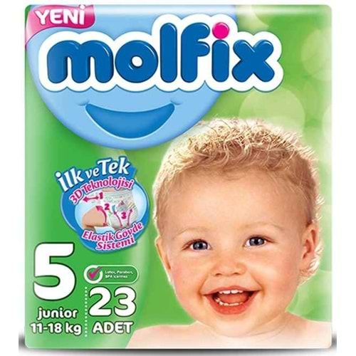 Molfix Bebek Bezi 5 Beden Junior 11-18 Kg 23 Adet