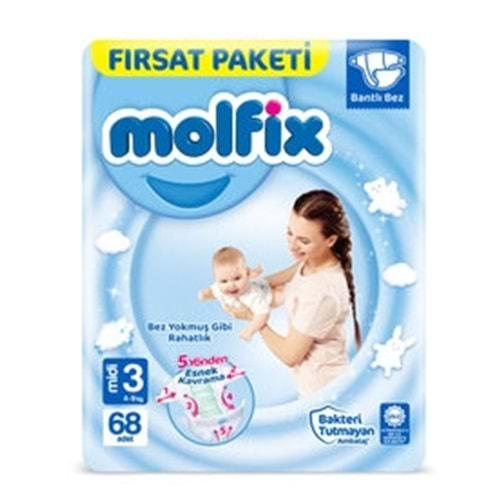 Molfix 3 Midi 4-9 Kg 68 Adet