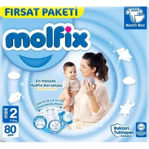 Molfix Bebek Bezi 2 Beden Mini Fırsat Paketi 80 Adet