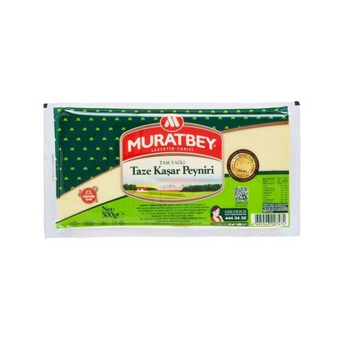 Muratbey Tam Yağlı Taze Kaşar Peyniri 500 Gr