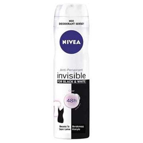 Nivea Black&White Clear Sprey Deodorant 150Ml